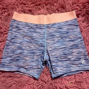multicolor athletic tight shorts 🦄